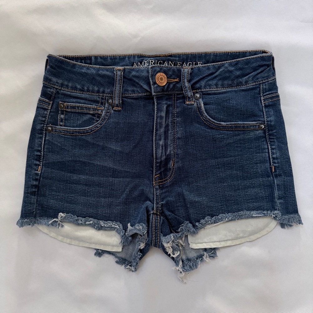 AE Hi-Rise Shortie Denim Shorts